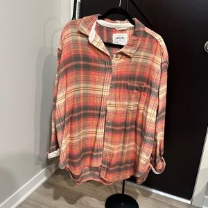 American Eagle Oversized Plaid Flannel Shirt